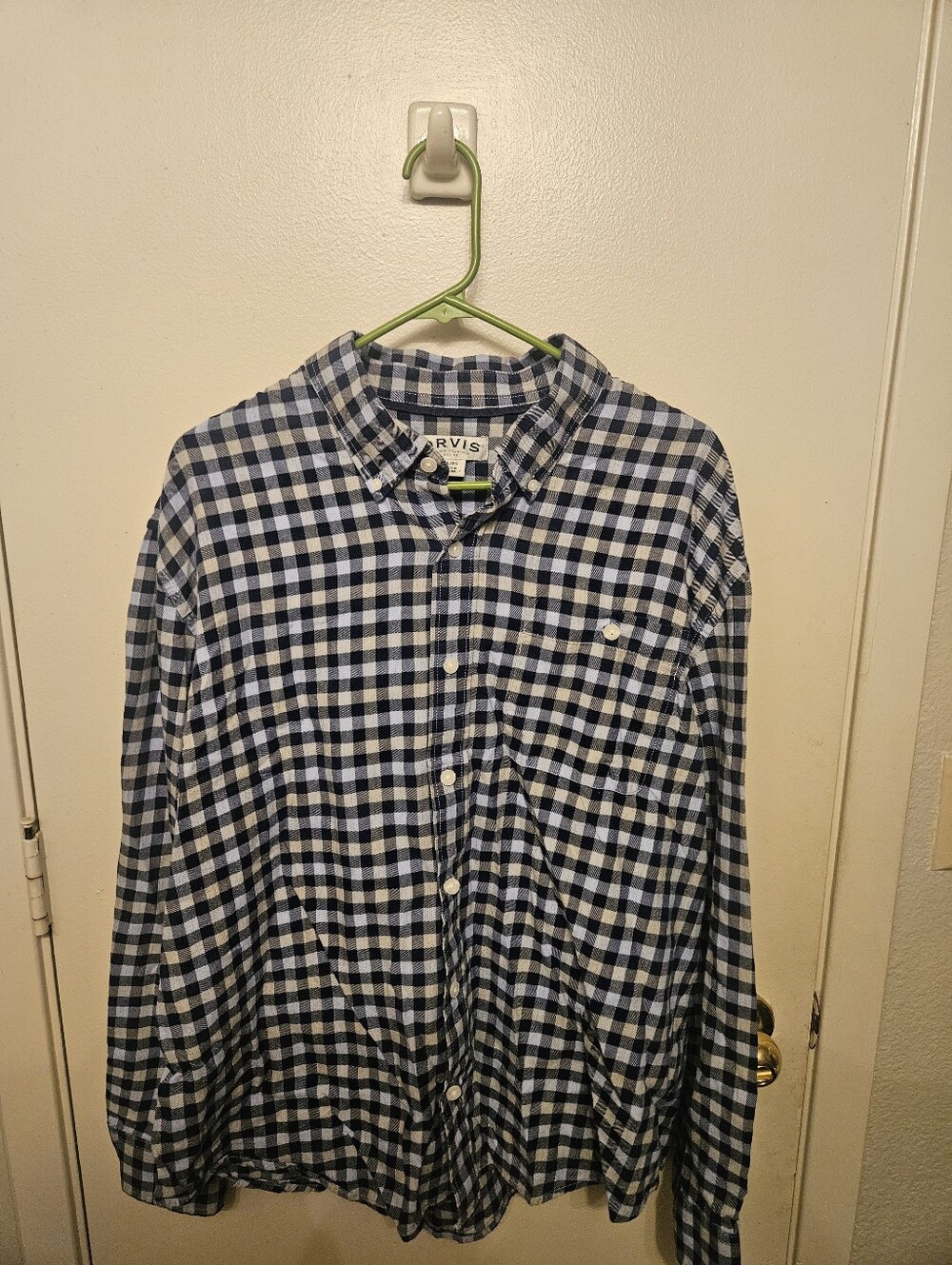 Orvis Classic Collection Men’s XL 100% Cotton Blue Long Sleeve Button Shirt